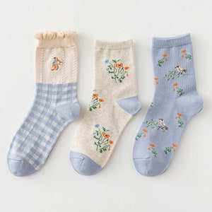 3 Pack Blue Rabbit Socks for Women, Gift for Her - Etsy