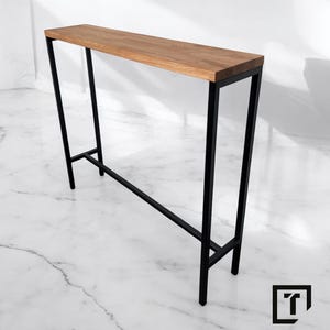 Konsolentisch, Regal Eingangsbereich | Holzkonsole Oak table Arbeitsplatte aus Eiche | Industrial Console Table