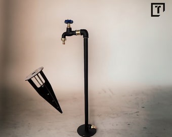 1x Rohr Garten Wasserhahn | gartenhahn | Hydrant | Gartenkran | mit Wasserschnellkupplung