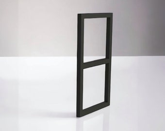 Industrial Shelf Bracket: Black Powder-Coated Metal, Wall Mounted (62cm Height)