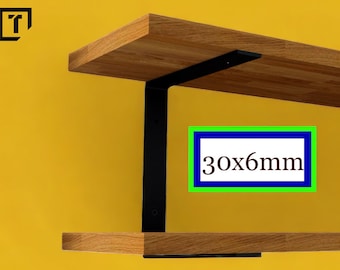 30x6mm Regalhalter, Regalträger, Wandregal, Regalstütze, Regalwinkel, double Shelf Holder, shelfs support, shelf bracket, shelf rack