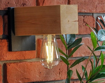 Wandlampe holz | wood lamp rustikal | lampa kinkiet drewniany | Wandleuchter