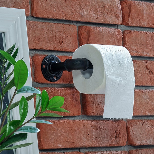 Toilettenpapierhalter | Klopapierhalter WC | Toilette Halterung | Rohrhalter | WC Griff | Loft Stile