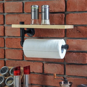 Kuchenrollenhalter, Küche Papierrollenhalter, Küchenrollenständer aus rohr, paper towel holder, paper towel hanger, pipe paper towel holder