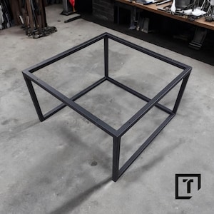 Tischgestell Tischwürfel aus Stahl, Industrial Design, table legs, table base, table support, table frame Made in Poland Terlecki