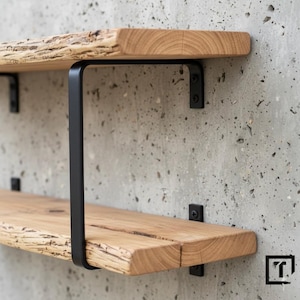 30 x 5 mm Regalboden-Halterung aus Stahl: Pulverbeschichteter Wandhalter (einzeln)