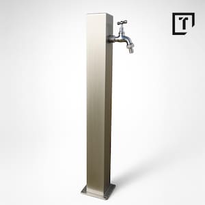INOX 80 x 80 mm Stal nierdzewna Kran ogrodowy, wolnostojący kran ogrodowy, kolumna z kranem, kran zamontowany na dachu, kran ogrodowy