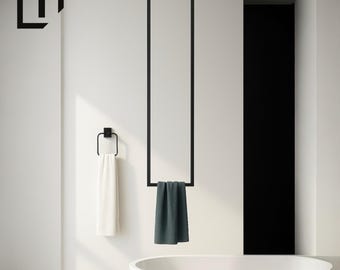 Toallero de techo metálico con revestimiento en polvo