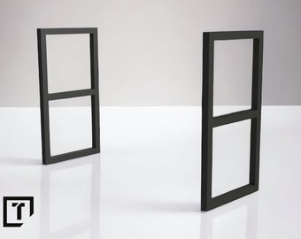 Industrial Shelf Brackets (Set of 2): Black Powder-Coated Metal