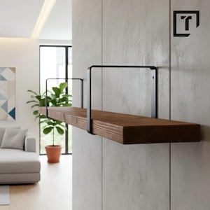 Industrial Metal Shelf Bracket: Loft Steel Floating Shelf Support