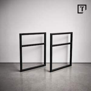Staffe per mensole in acciaio industriale: metallo nero, altezza 45 cm (set da 2)