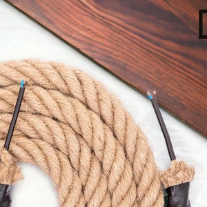 Elektroseil Seil jute mit Kabel loftstyle Seilwerk