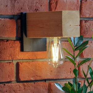 Wandlampe holz | wood lamp rustikal | lampa kinkiet drewniany | Wandleuchter