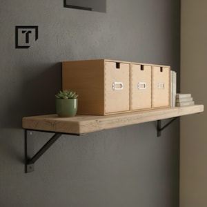 1x Industrial Steel Shelf Bracket: Heavy Duty Wall Mount