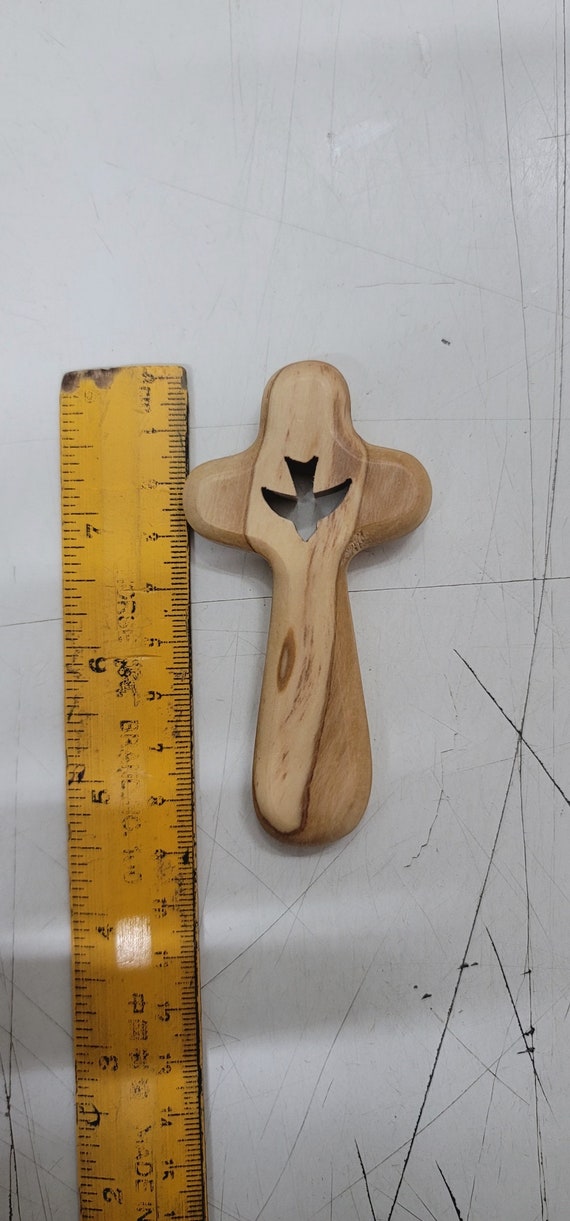 Olive wood comfort crosss with dove (100 piece )