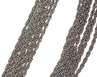 Vintage Bell Trading Post Nickel Silver Chain - 29" Length - Chain for Jewelry Making- Pendant Chain