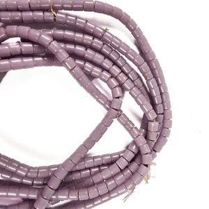 Czech Glass Tile Cube Beads - Lavender Purple - 3mm Square - Jewelry Making