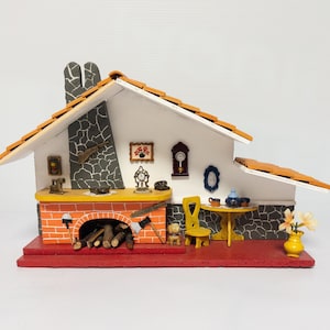 CHIMNEY Colombian Balcones, Casita Hispanic Wall Decor, Latin Ceramic, Wooden Colombian Art, Handcrafted Encanto Casita