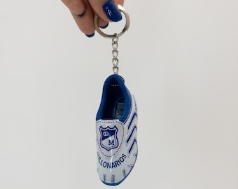 Millonarios FC Soccer Cleat Keychain, Colombian Football Gift