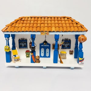 CLASSIC Colombian Balcones, Casita Hispanic Wall Decor, Latin Ceramic, Wooden Colombian Art, Handcrafted Encanto Casita