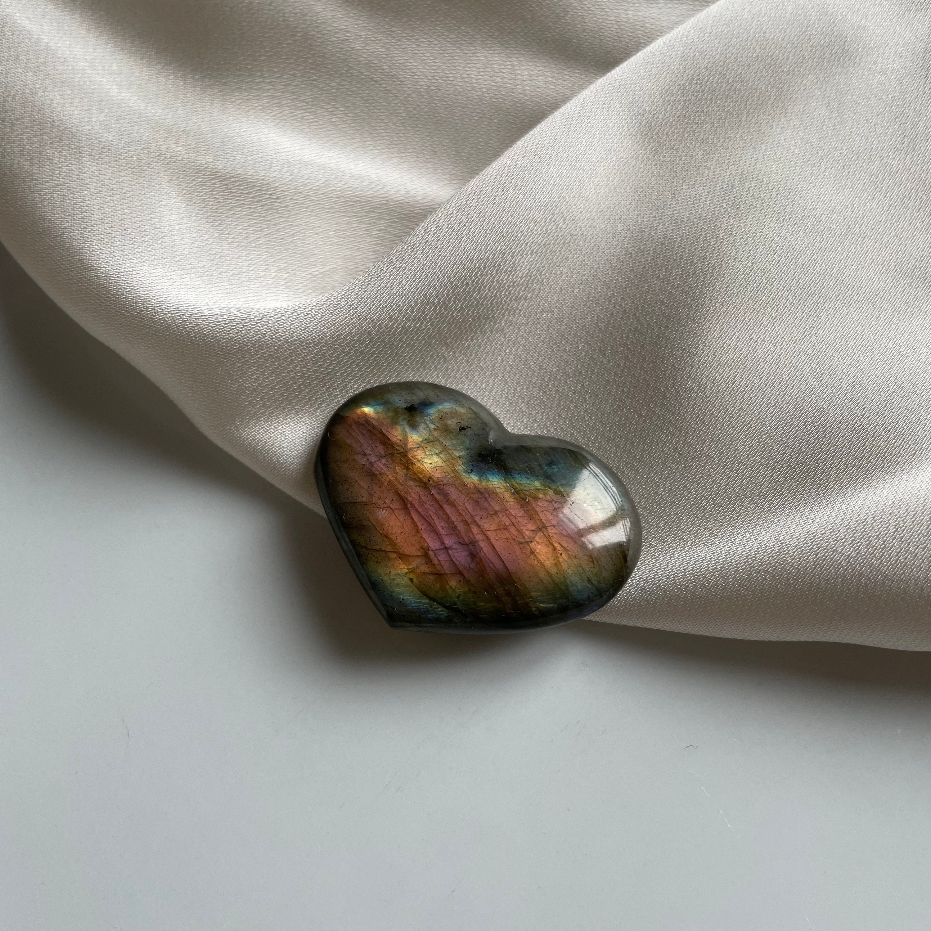 Cœur de Labradorite - Cadeau La Saint-Valentin