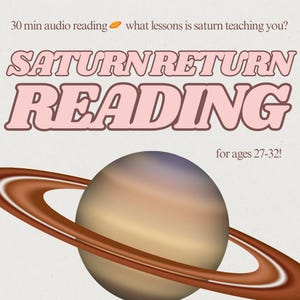 Lectura de audio astrológica del retorno de Saturno / Lectura de audio de 30 minutos del retorno de Saturno / Astrología