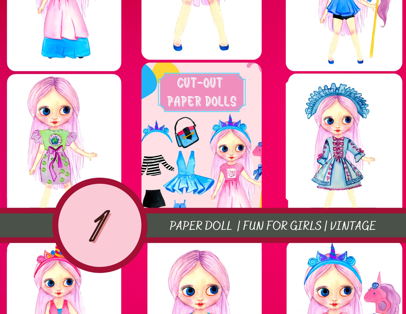 Girl Paper Doll Doll Games for Girl Paper Fashion Doll | Etsy