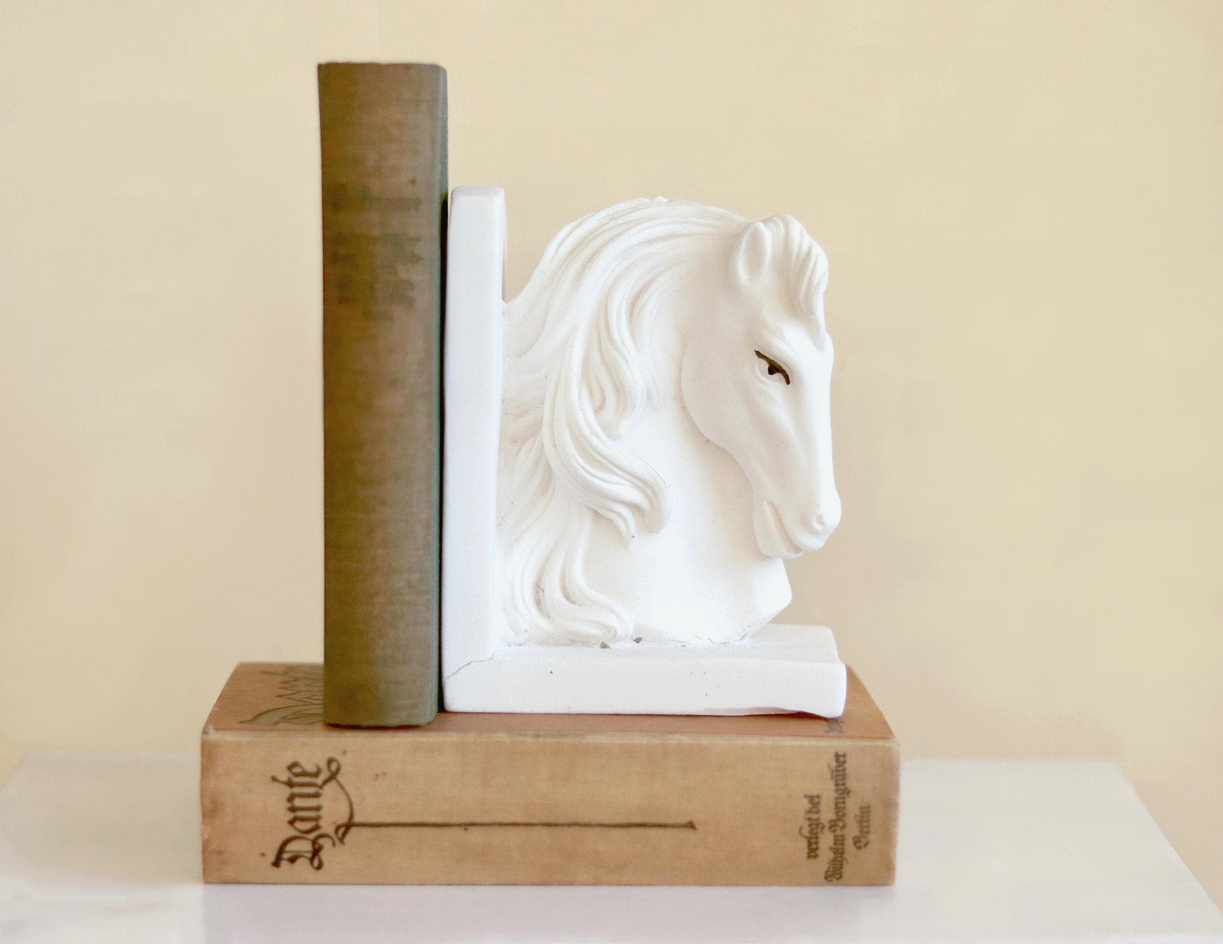 White Horse Bookends - Etsy Singapore