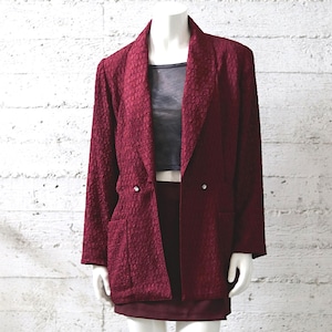 Vintage 90er Damen Blazer Dunkelrot Bleyle Mode