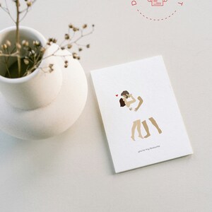 Kiss Printable Card / Instant Download PDF / Card Template - You're my favourite