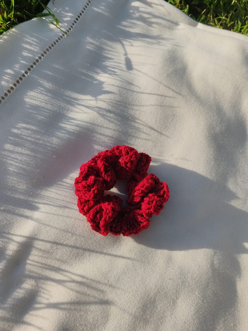 Chouchou au crochet Rouge