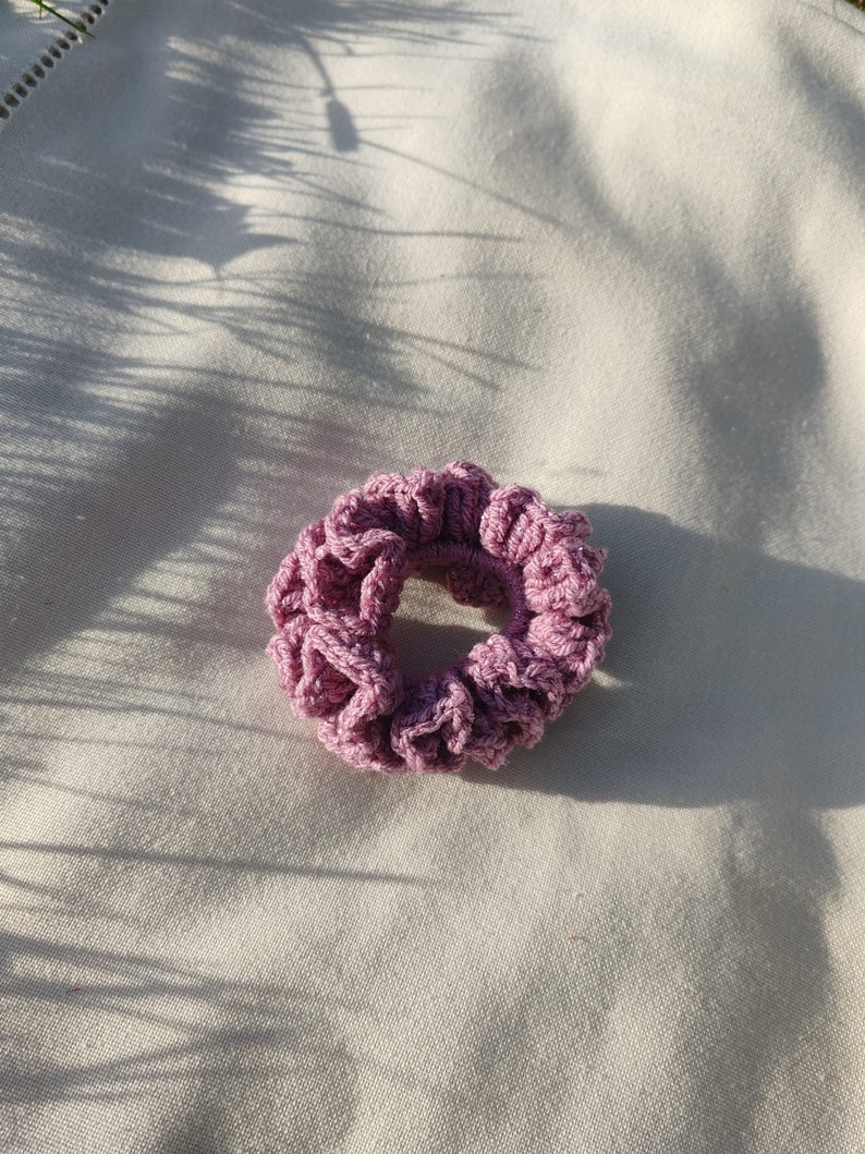 Chouchou au crochet Violet