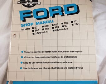 Vintage I & T Ford New Holland Traktor Handbuch für die Modelle 501, 600, 601, 700, 701, 800, 801, 900, 901, 1801, 2000, 4000 Taschenbuch 1964