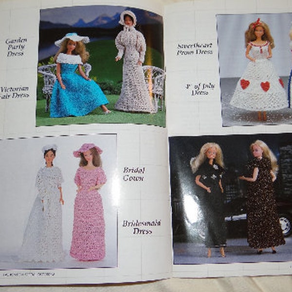 Set of 2 OOP 1980s Annie’s Attic Fashion Doll Crochet Pattern Booklets Belle & Beau Fancy Dress