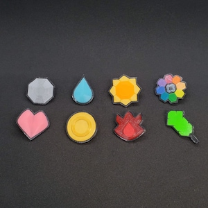 Replica Kanto Gym Badge Pin Set