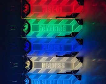 Acrylic LED Gamer Tag Keychain