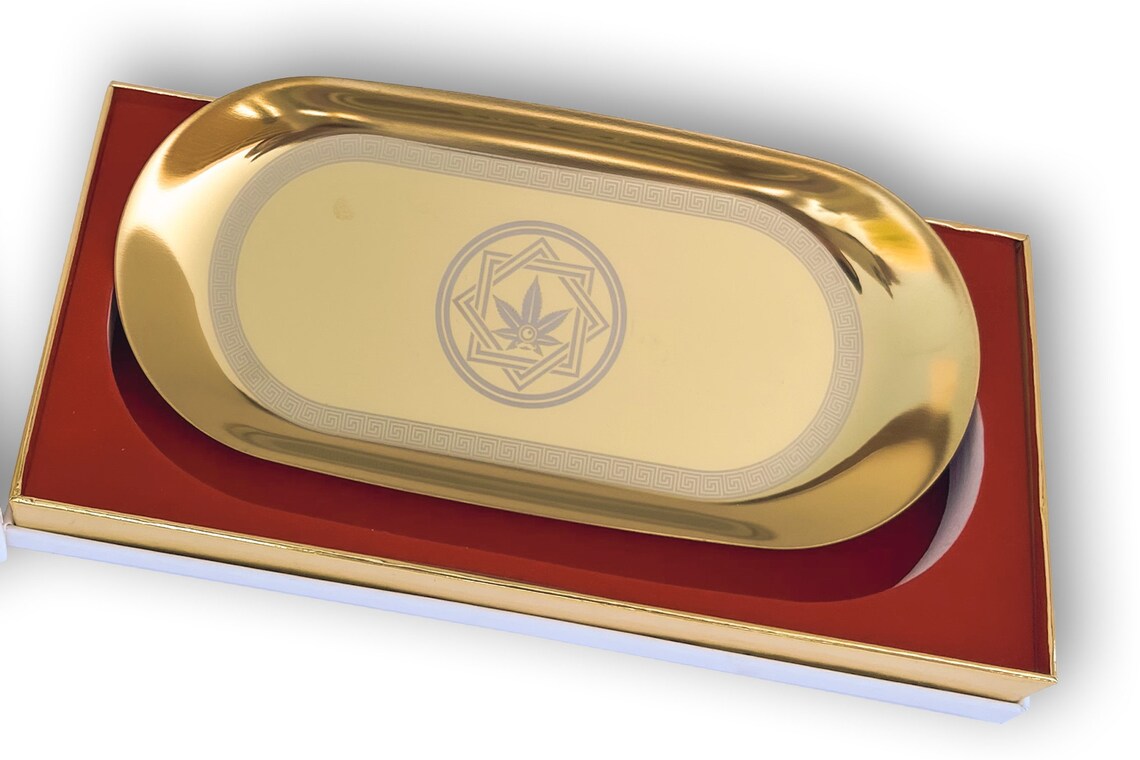 Cute Gold Rolling Tray Etsy