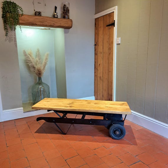 Vintage Industrial Stack Truck Coffee Table | Rustic & Upcycled