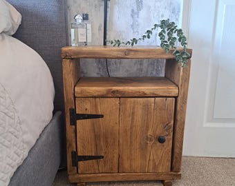 Rustic Wooden Bedside Table | Side Table | Homemade Rustic Side Table | Side Table | Reclaimed Bedside Table | Nightstand