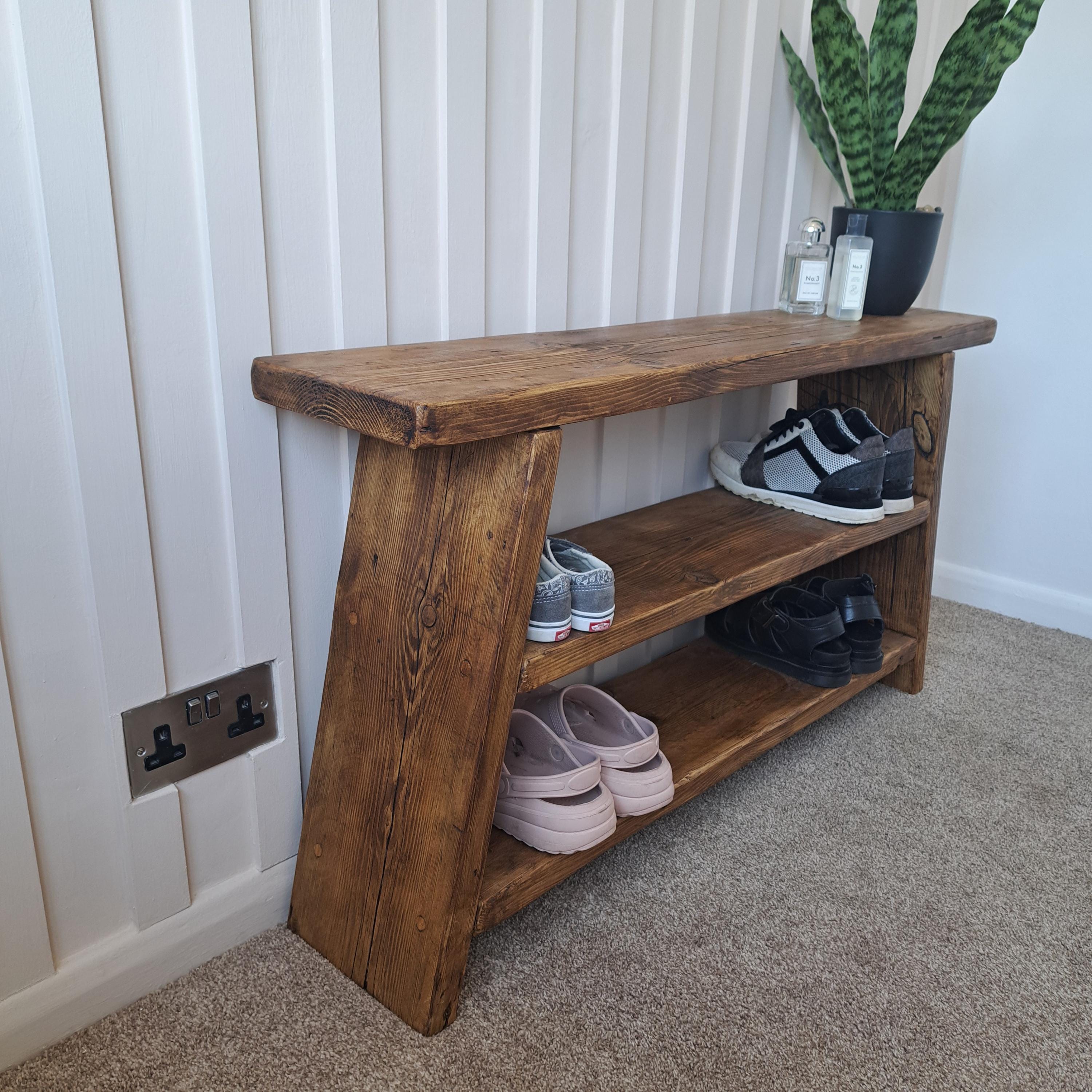 Shoe Rack | TV Unit | Rustic Shoe Rack | Wooden Shoe Rack | Shoe