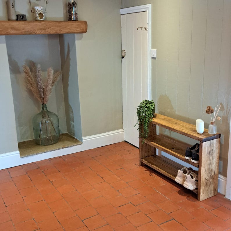 Traditional Shoe Racks Shoe Rack | Rustic Shoe Rack | Wooden Shoe Rack | Shoe Bench | Shoe ...