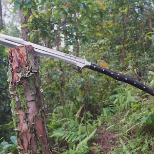 Hand Forged Viking Sword: 5160 High Carbon Steel, Rosewood Handle