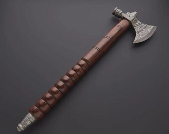 Handmade Damascus Steel Axe - Personalized Wedding Gift