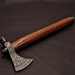 Handmade Damascus Steel Tomahawk / SK Axe with Rose wood Handle