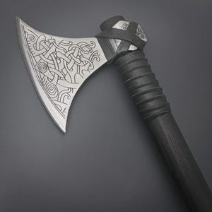 RAGNAR VIKING AXE Forged Camping Axe, Personalized gifts for him, functional axe, Birthday gifts for her, Handmade gift for dad, Larp axe.