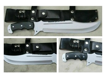 Handmade D2 tool Steel  Hunting BOWIE Knife - Tactical Knife - Survival Knife with Sheath