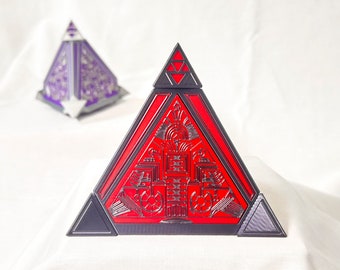 Dark Polyhedrocron | 3D Printed Dice Vault | Tabletop RPG Storage Container | Custom Color Options