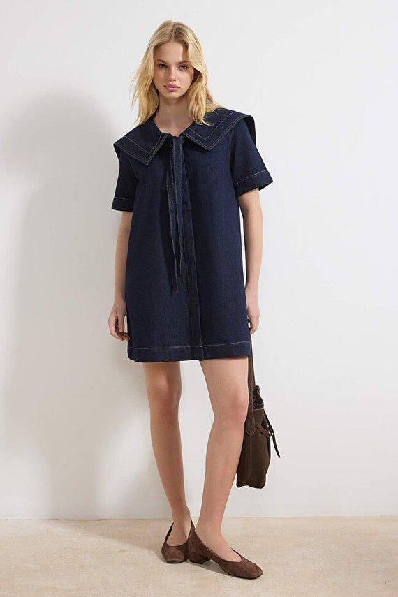 just jeans denim dress Steve Madden Julieta Midi - Forever Blue this sleek Sosa maxi Kjoler & jumpsuits size:LG Clarisse Designs 62241 Long