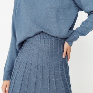 Knitted shirt and skirt set, Women's knitted set, Two-piece sweater set, Casual Shirt and Skirt set,Knitted Sweater Set, Sweater & Skirt Set