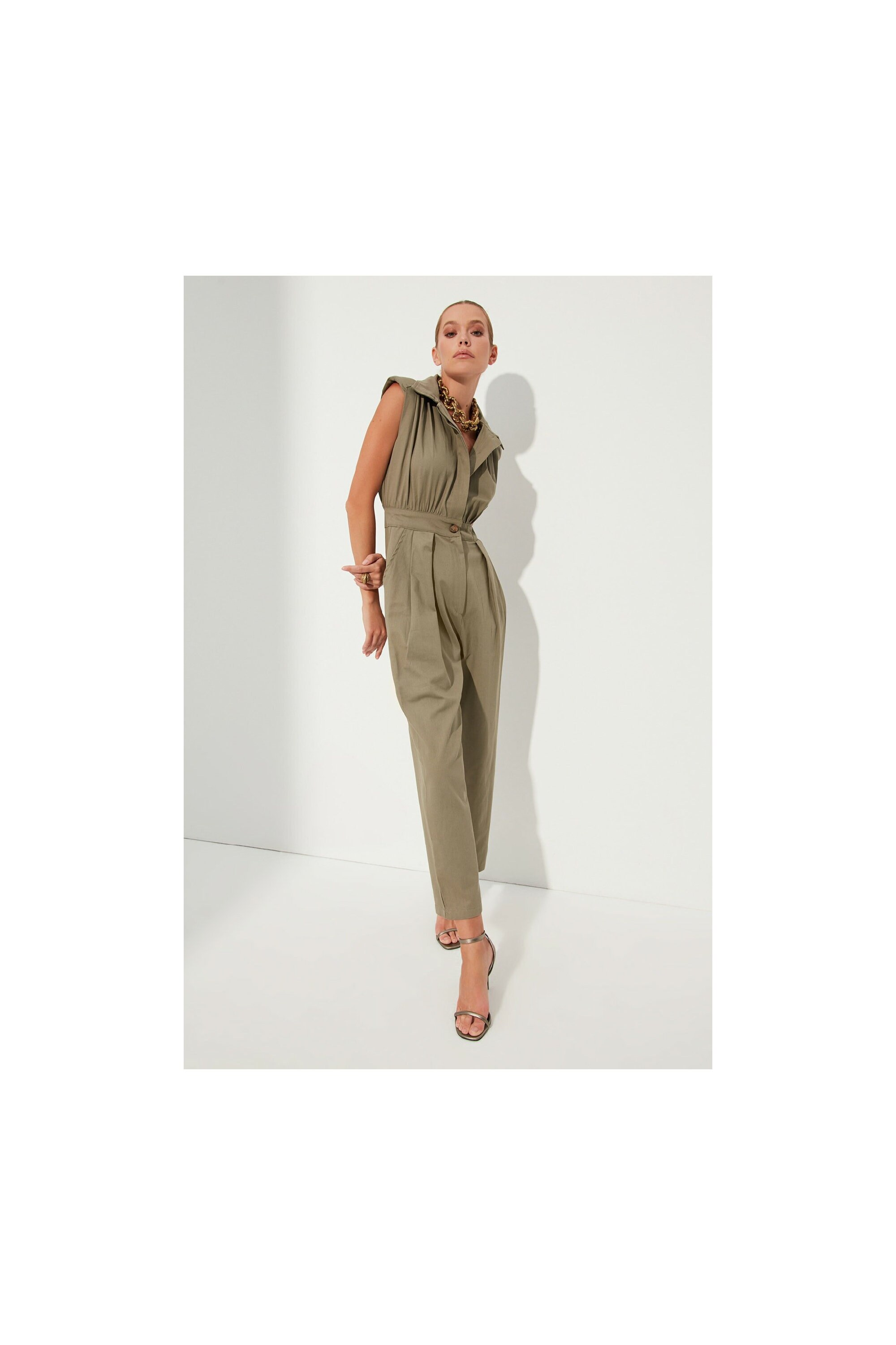 Khaki Jumpsuit Linen Overalls Women Linen Jumpsuit Rompers Etsy UK